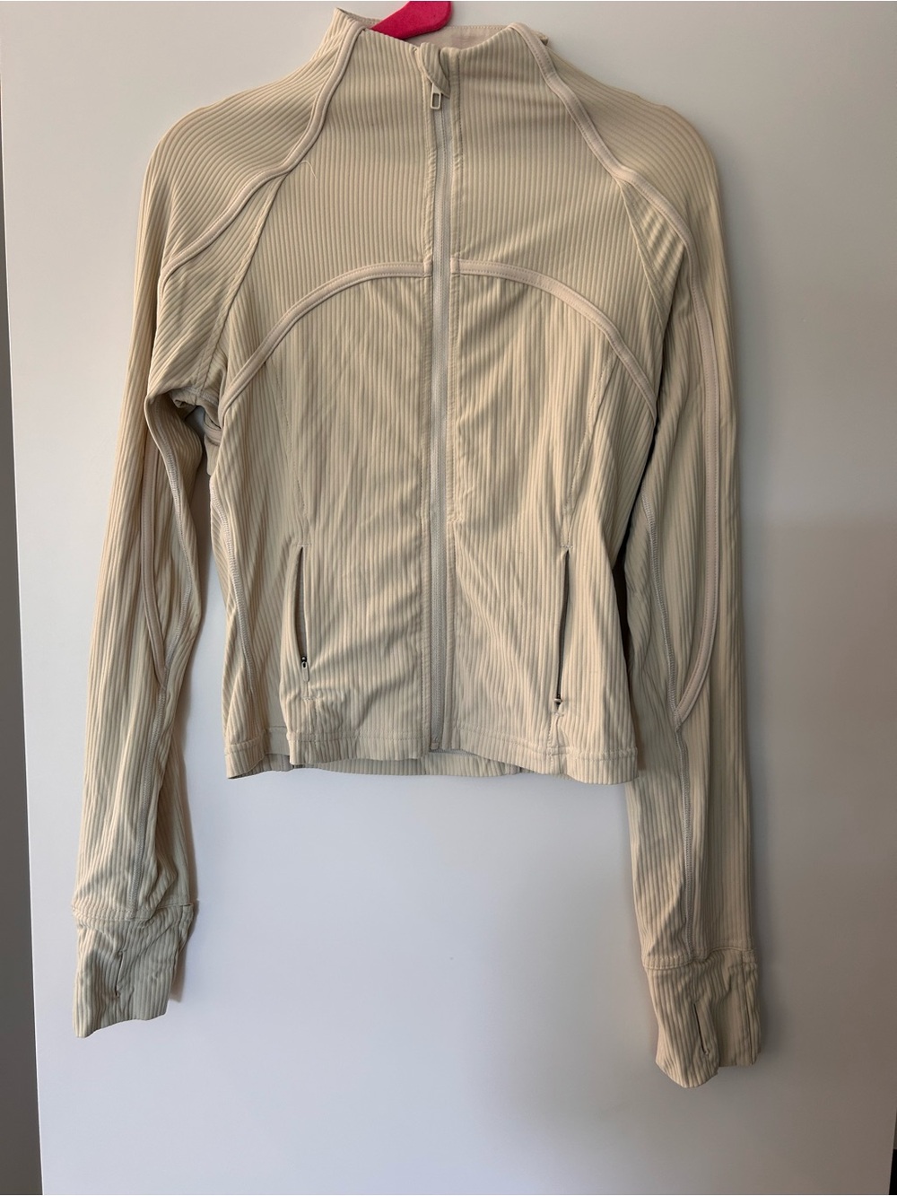 Light Yellow Lululemon Zip-Front Women's Jacket - Asia Fit line
